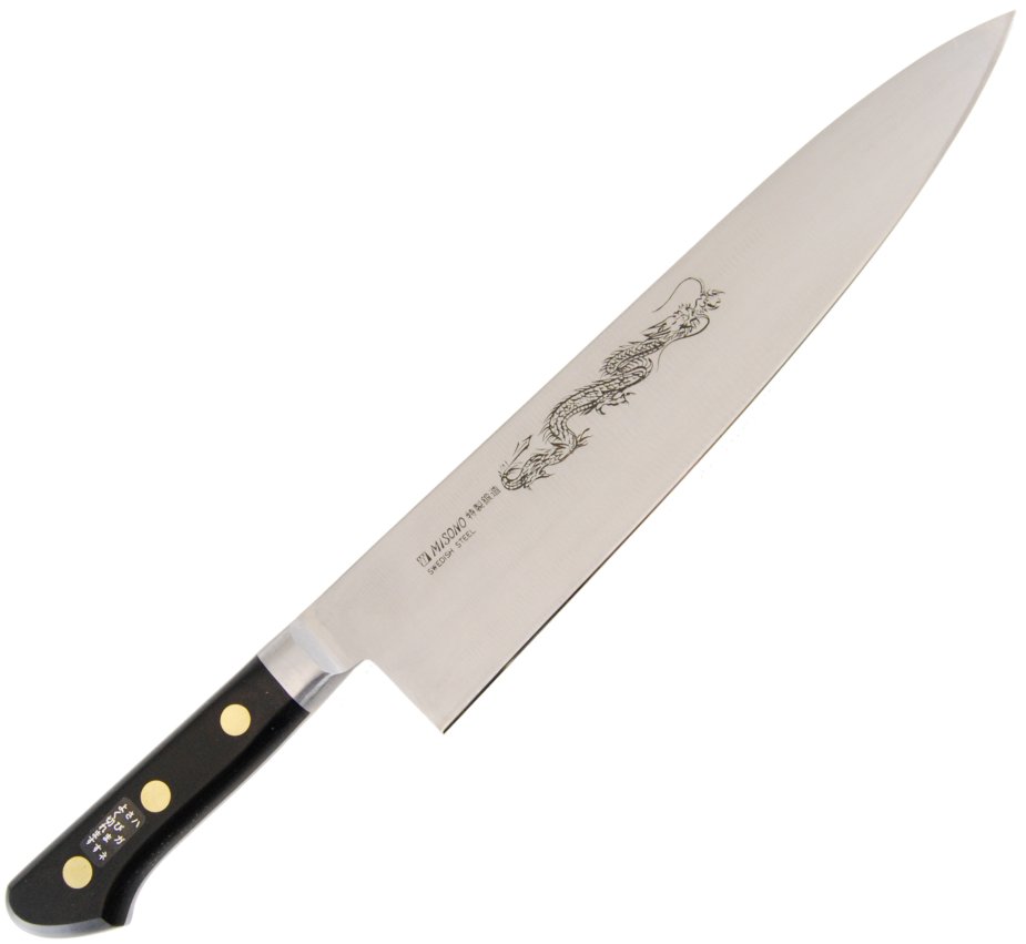 misono swedish high carbon steel dragon chef knife gyuto misono swedish high carbon steel dragon chef knife gyuto